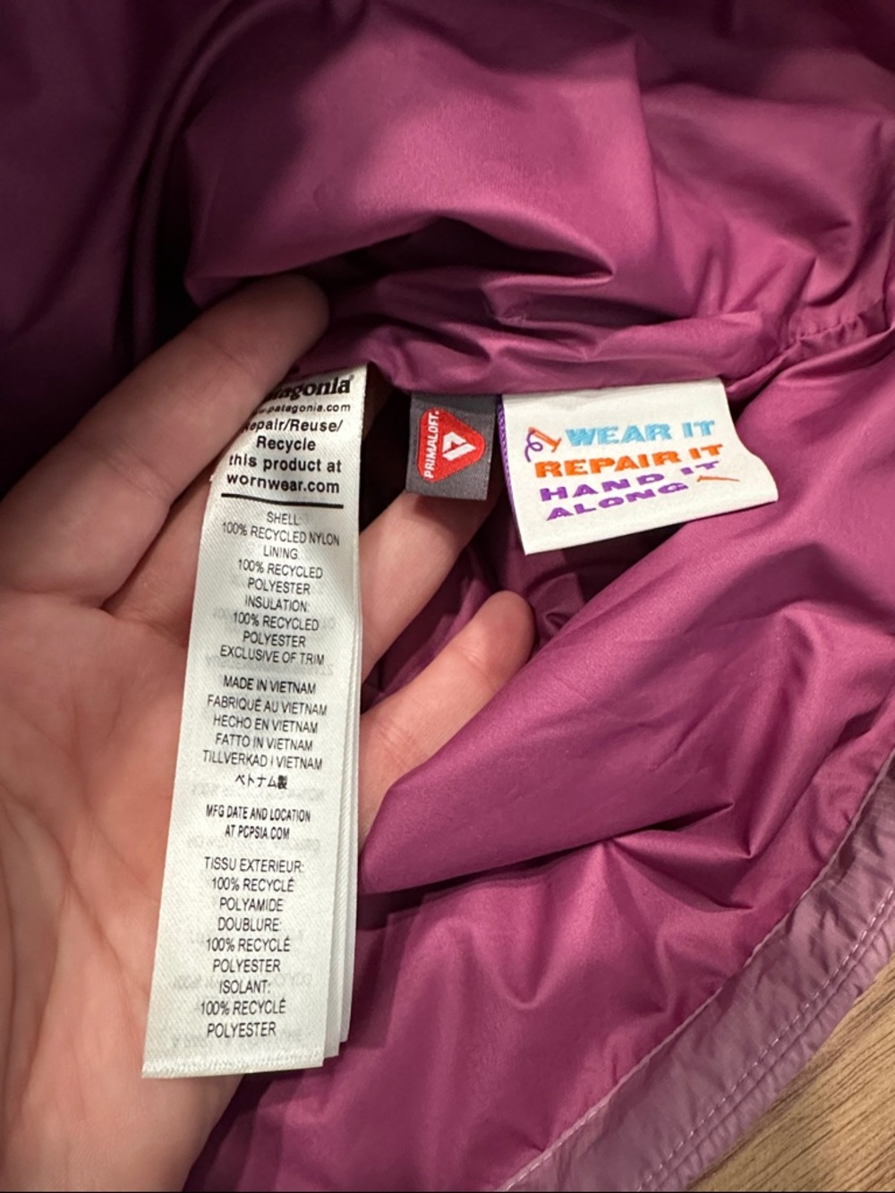 NEW Kids' Nano Puff Brick Quilt Jacket in Light Violet Size Medium - Picture 6 of 11